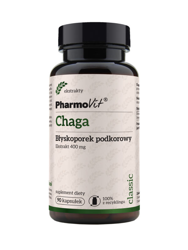 Chaga Błyskoporek podkorowy 400 mg 90 kaps | Classic Pharmovit