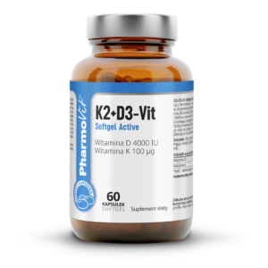 K2+D3-Vit Softgel Active 60 kaps | Clean Label Pharmovit