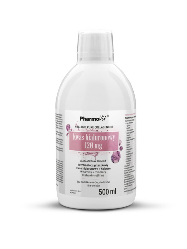 Kwas hialuronowy 120 mg Zaawansowana formuła płyn 500 ml | Pharmovit