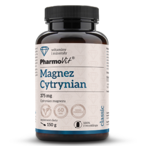 Magnez Cytrynian 375 mg 150 g | Classic Pharmovit