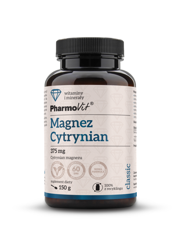 Magnez Cytrynian 375 mg 150 g | Classic Pharmovit